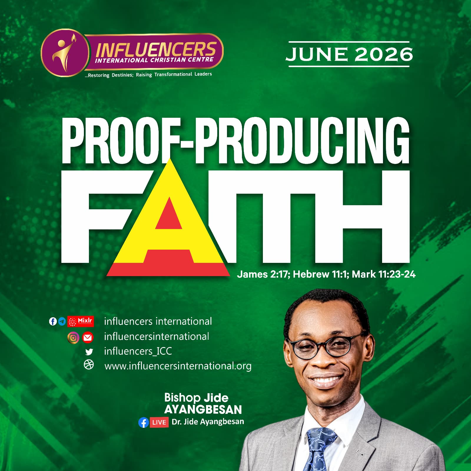 June 2026 Proof-Producing Faith monthly theme flyer.