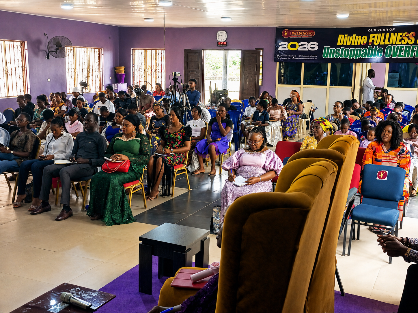 The Influencers International Christian Centre congregation gathered for a service.